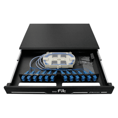 Distribuidor Interno Óptico DIO 12 Fibras FIT F2X 6 Cordões