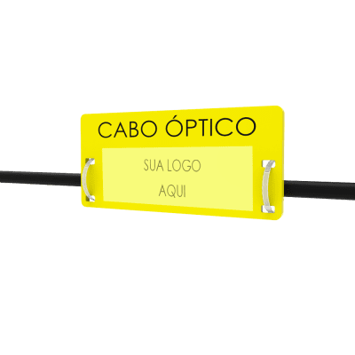 PLAQUETA DE IDENTIFICAÇÃO CABO ÓPTICO