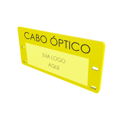 PLAQUETA DE IDENTIFICAÇÃO CABO ÓPTICO