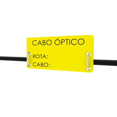 PLAQUETA DE IDENTIFICAÇÃO CABO ÓPTICO