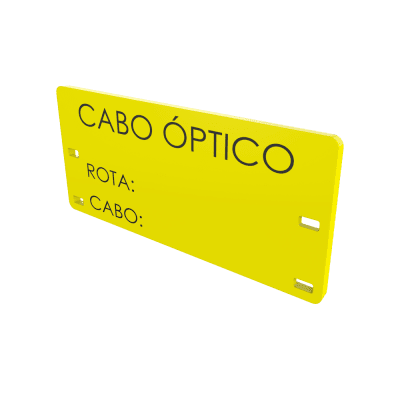 PLAQUETA DE IDENTIFICAÇÃO CABO ÓPTICO