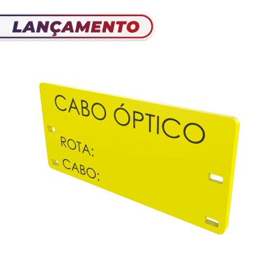 PLAQUETA DE IDENTIFICAÇÃO CABO ÓPTICO