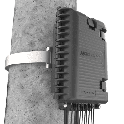 Caixa Terminal Óptica CTO 1x4 SC UPC NAP POP com Splitter Desbalanceado 1x2